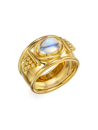 Temple St Clair Women's 18k Yellow Gold & Blue Moonstone Pyramid Ring In Blue/gold