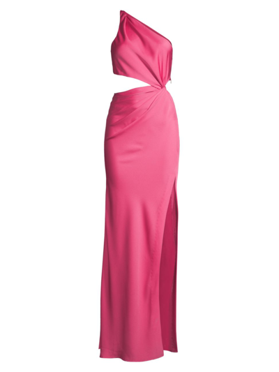 Misha Kristin Cut-out Column Dress In Hot Pink