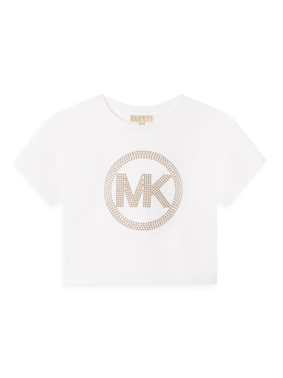 Michael Michael Kors Kids' Little Girl's & Girl's Logo Cotton T-shirt In Off White