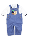 FLORENCE EISEMAN BABY BOY'S CORDUROY SQUIRREL SHIRT & COVERALLS SET