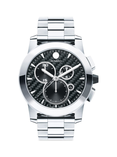 Movado Vizio Stainless Steel Bracelet Watch In Black