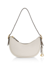 Coach Luna Pebble Leather Shoulder Bag In Chalk