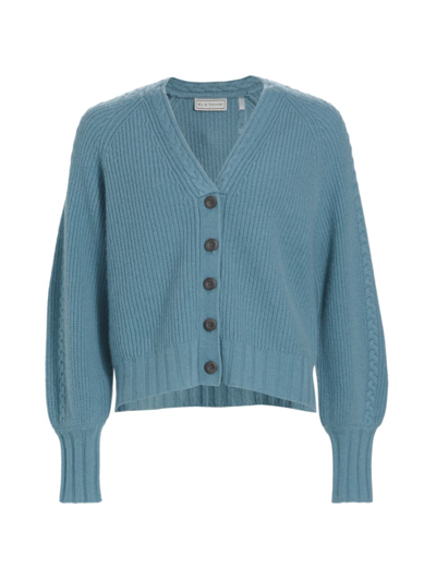 Elie Tahari Ribbed-knit Cashmere Cardigan In Mirage