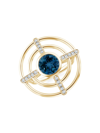 Natori Women's Infinity 14k Yellow Gold, London Blue Topaz, & Diamond Concentric Circle Ring