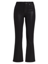 PAIGE WOMEN'S CLAUDINE FAUX LEATHER FLARE ANKLE PANTS