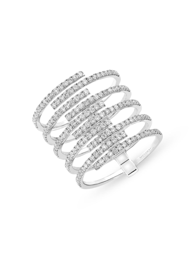 Messika Women's Gatsby 18k White Gold & Diamond Cage Ring