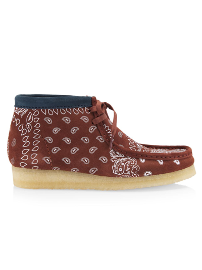 Clarks Wallabee Boot In Burgundy