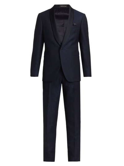 Saks Fifth Avenue Collection Texture Shine Tuxedo In Navy