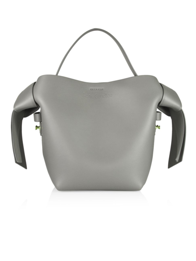 Acne Studios Mini Musubi Leather Shoulder Bag In Dark Grey