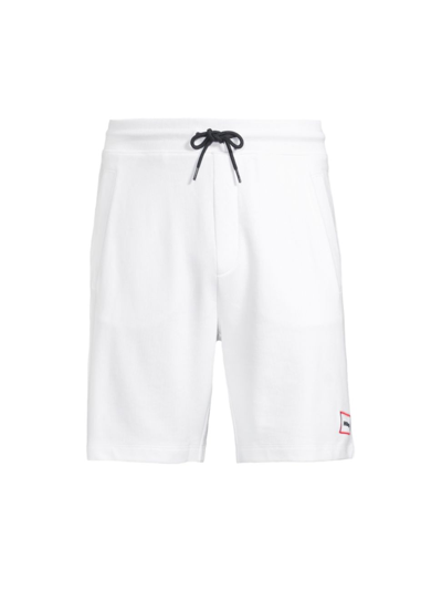Hugo Logo Sweat Shorts In White