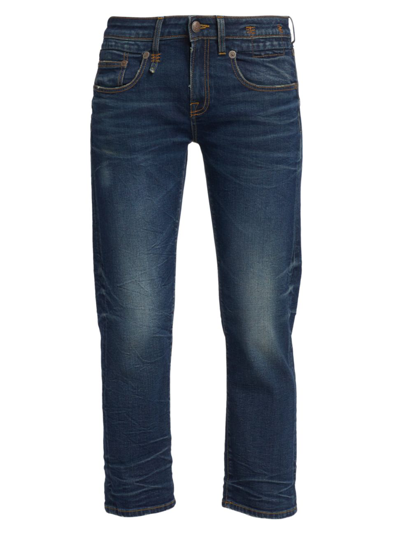 R13 Boy Straight-leg Low-rise Jeans In Lily Blue