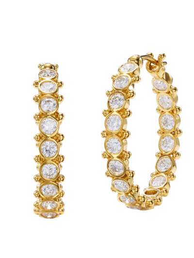 Temple St Clair Women's Florence89 18k Yellow Gold & Diamond Eternity Hoop Earrings
