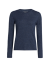 Majestic Cashmere Crewneck Sweater In Blue Jean