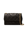 Tory Burch Soft Leather Shoulder Bag With Chain-link Strap In Black