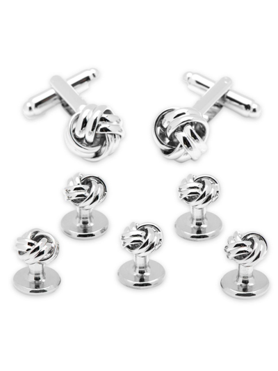 Cufflinks, Inc 5-piece Silver Knot Stud Set