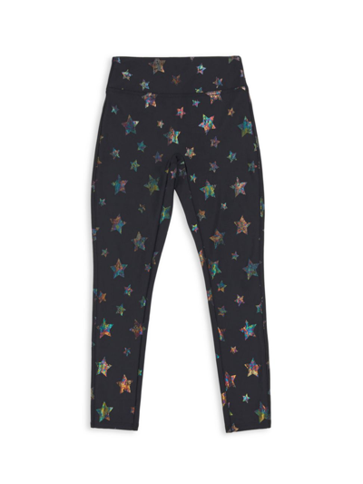 Spanx Kids' Little Girl's & Girl's Faux Leather Star Leggings In Rainbow Star