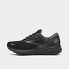 Brooks Women's Ghost 14 Wide Width Running Sneakers From Finish Line In Black/black/ebony