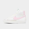 Nike Girls' Big Kids' Blazer Mid '77 Casual Shoes In Summit White/pink Foam/coconut Milk