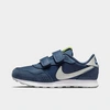 Nike Boys' Little Kids' Md Valiant Hook-and-loop Casual Shoes In Mystic Navy/grey Fog/atomic Green