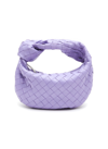 Bottega Veneta Jodie Mini Intrecciato Leather Hobo Bag In Purple