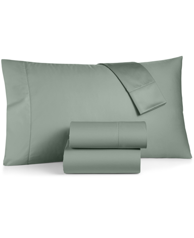 Charter Club Damask Solid 550 Thread Count 100% Cotton 3-pc. Sheet Set, Twin, Created For Macy's Bedding In Moss