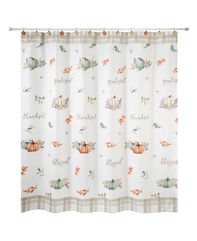 Avanti Grateful Patch Harvest Printed Shower Curtain, 72" X 72" In Multicolor