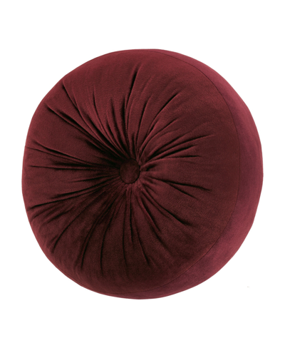 Royal Court Montecito Tufted Decorative Pillow, 15" Round In Red