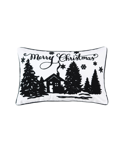 C & F Home Merry Christmas Pillow 22" X 14" In Black