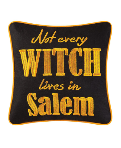 C & F Home Not Every Witch Lives Pillow 10" X 10" In Black And Yellow