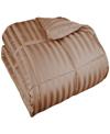 Superior Striped All-season Reversible Down Alternative Comforter, Twin Xl In Taupe
