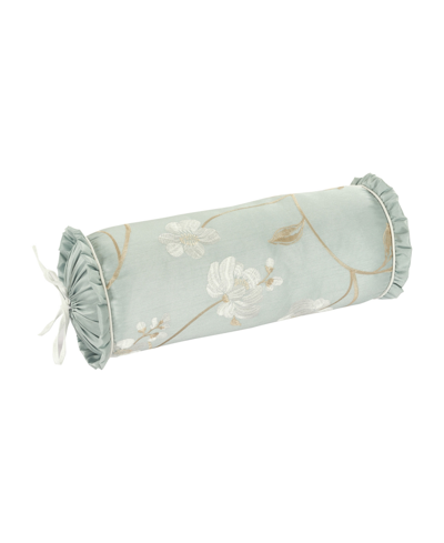 Royal Court Spring Garden Bolster Decorative Pillow, 7" X 16" In Spa