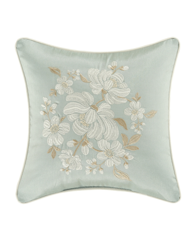 Royal Court Spring Garden Decorative Pillow, 16" X 16" In Spa
