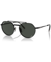 Ray Ban Sunglasses Unisex Jack Ii Titanium - Black Frame Grey Lenses Polarized 53-20 In Black