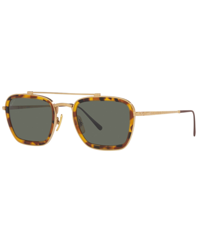 Persol Unisex Polarized Sunglasses, Po5012st 51 In Gold-tone