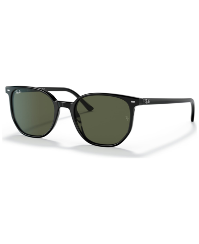 Ray Ban Unisex Elliot 54 Low Bridge Fit Sunglasses, Rb2197f54-x In Shiny Black