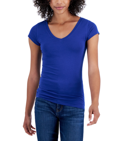 Aveto Juniors' V-neck T-shirt In Sodalite Blue