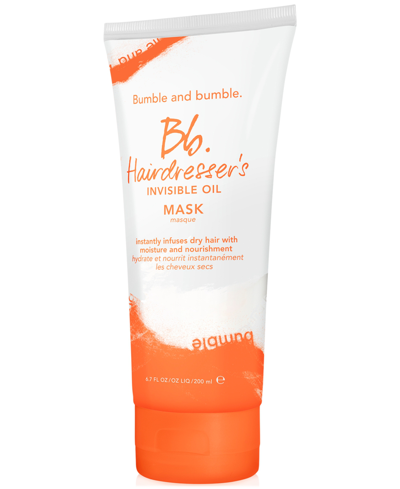 Bumble And Bumble Hairdresser's Invisible Oil Hydrating Hair Mask, 6.7 Oz. In No Color