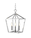 Jonathan Y Ojai 3-light Classic Modern Lantern Led Pendant In Chrome