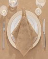 Elrene Elegant Woven Leaves Jacquard Damask Napkin, Set Of 8 In Ivory