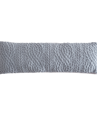 Bass Outdoor Cable Knit Pin Sonic Sherpa Decorative Pillow In Gray