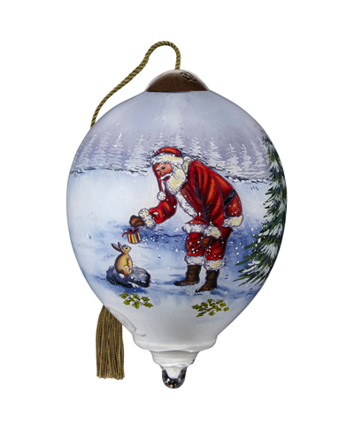 Precious Moments Ne'qwa Art 7221121 A Celebration For All Creatures Hand-painted Blown Glass Ornament In Multicolor