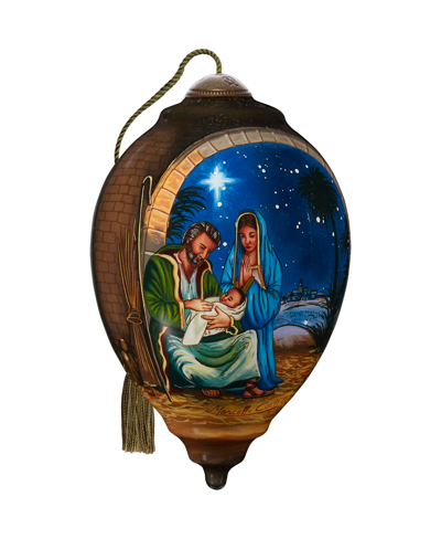 Precious Moments Ne'qwa Art 7221102 Behold Emmanuel Hand-painted Blown Glass Ornament In Multicolor