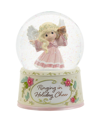 PRECIOUS MOMENTS 221104 RINGING IN HOLIDAY CHEER ANNUAL ANGEL MUSICAL RESIN, GLASS SNOW GLOBE