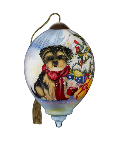 Precious Moments Ne'qwa Art 7221132 I've Been Good Hand-painted Blown Glass Ornament In Multicolor