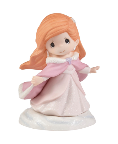 Precious Moments 221040 Disney Ariel Bundled Up And Ready For Adventure Bisque Porcelain Figurine In Multicolor