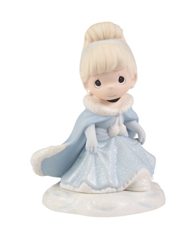 Precious Moments 221039 Disney Cinderella Enchanting Winter Wishes Bisque Porcelain Figurine In Multicolor