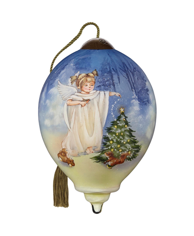 Precious Moments Ne'qwa Art 7221109 Angelic Beauty Hand-painted Blown Glass Ornament In Multicolor