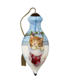 PRECIOUS MOMENTS NE'QWA ART 7221133 JUST HANGING AROUND HAND-PAINTED BLOWN GLASS ORNAMENT