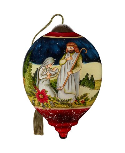 Precious Moments Ne'qwa Art 7221105 Heavenly Peace Hand-painted Blown Glass Ornament In Multicolor