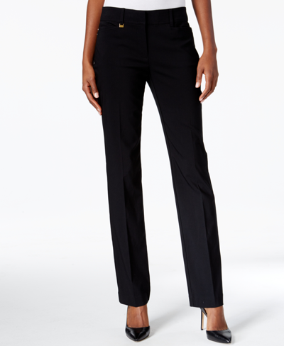 Jm Collection Petite Tummy-control Curvy Fit Pants, Petite And Petite Short, Created For Macy's In Deep Black